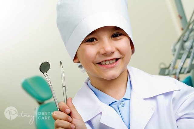 Young Boy Dressed Up as a Dentist
